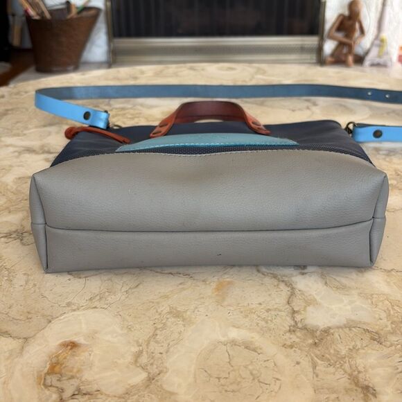 Daniel Chong Madrid Colourful Tote Crossbody Bag Recycled Materials & Leather - Picture 10 of 14